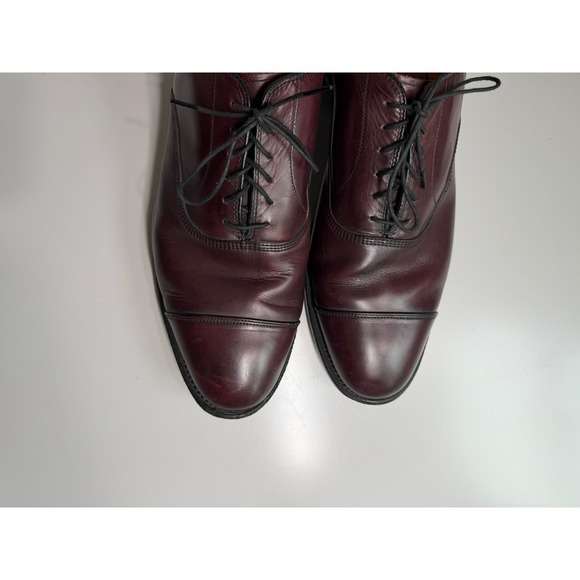 Allen Edmonds Park Avenue Mens 13 D Burgundy Leather Cap Toe Oxford Shoes 5875 - Picture 2 of 10